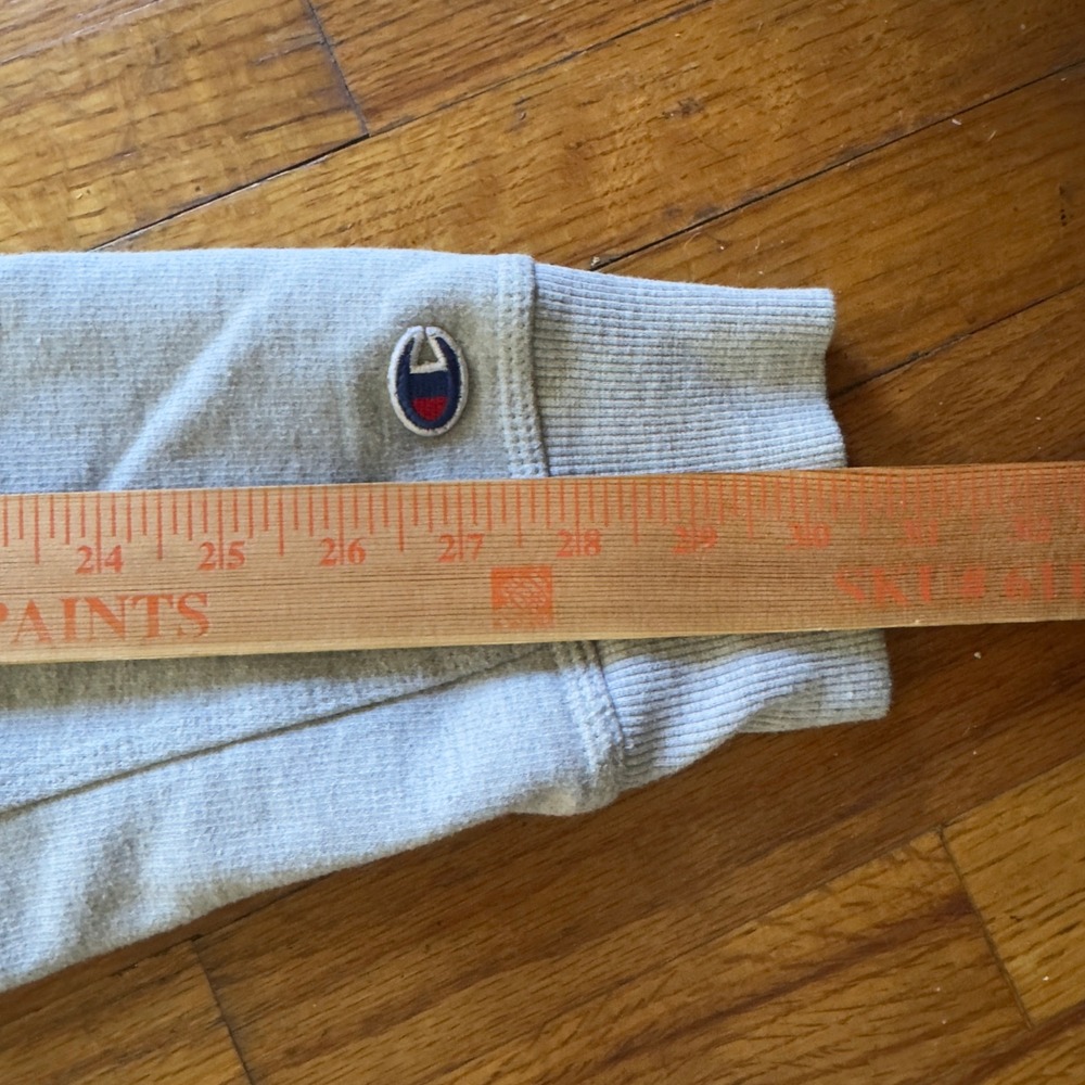Champion Mens Crew Neck Sweatshirt Pullover Jumper Gray Logo X Large XL - Picture 5 of 6